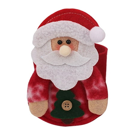 

LYCAQL Bottle Covers Christmas Fork Bag & Bottle Cover Dual Purpose Santa Snowman Christmas Decoration