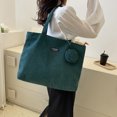 thumbnail image 3 of Bolso Mano Pana para Mujer Bolso Informal Plegable Gran Capacidad (verde), 3 of 9