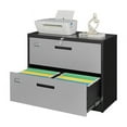 thumbnail image 2 of MIIIKO 2 Drawer Lateral File Cabinet with Lock, 35.4" Wide Metal Filing Cabinet, Office Legal Letter File Storage, 2 of 4