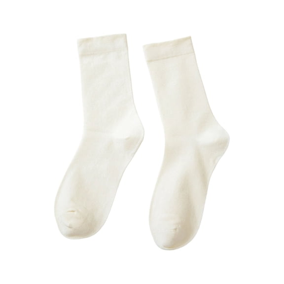 Cotton Socks for Women Casual Comfy Crew Sock Stretchy Calf Slouch Boot Socks Solid Color Comfortable Sock