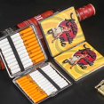 thumbnail image 4 of Fashion portable 20-pack cigarette case multi-grain leather cigarette case cigarette holder men and women creative personality rough cigarette case S, 4 of 4