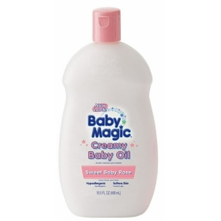 Baby Magic Crème Huile pour bébé, Sweet Baby Rose 16,5 onces (Pack de 4)