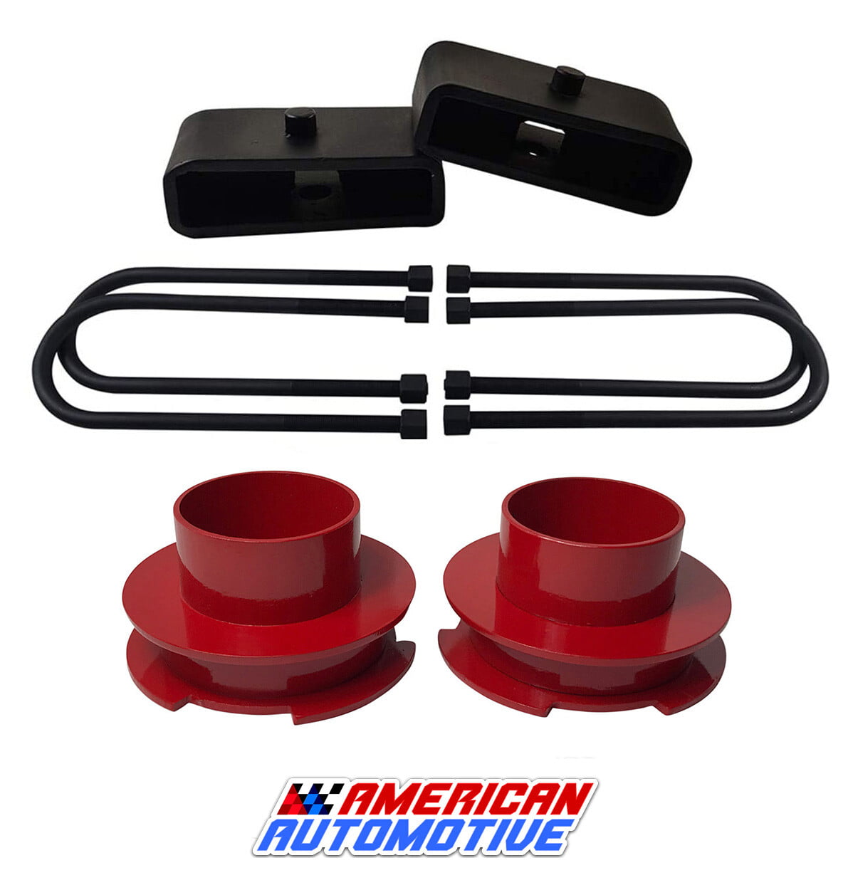 American Automotive Compatible with 1998-2010 Ranger Lift Kit 2WD 3 Front Spring Spacers 1.5 Rear Blocks Road Fury Leveling Lift Kit Only Fits 3.25 Axles 