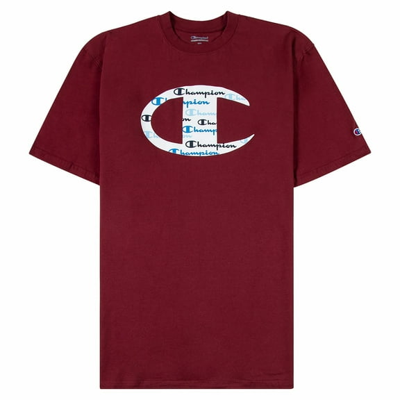 Champion Big and Tall Shirts for Men – Crewneck Big and Tall T Shirt Graphic Tee Burgundy