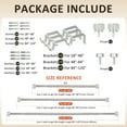 thumbnail image 5 of Ridicili 5/8 Inch Adjustable Double Drapery Curtain Rod Set with Rhombic Cylinder Finials, 5/8 Inch Front and 1/2 Inch Back Double Window Drapery Rod, 84"-120", Pewter, 5 of 6