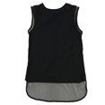 thumbnail image 2 of bar III Womens Mesh-Inset Embellished T-Shirt, Black, Small, 2 of 2