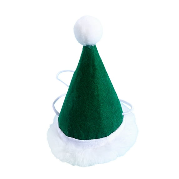 Dog Cat Hat, Fashion Cute Cone Shape Pompom Decor Adjustable Buckle Cap Dress-up Costume Accessory for Pet Puppy Christmas New Year Birthday Party