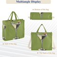 thumbnail image 6 of FORMRS Womens Corduroy Tote Bag Crossbody Shoulder Handbag with Pocket, Light Black Martini, 6 of 7