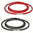 thumbnail image 6 of 3mm Wax Cord Choker Necklace Stainless Steel Clasp Thin 16"-30" Mens Necklace,Red-18inch, 6 of 26
