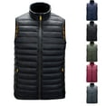 thumbnail image 3 of guisaled Mens Puffer Vests Lightweight Packable Insulated Vest Outerwear Warm Winter Stand Collar Sleeveless Quilted Jackets, 3 of 4