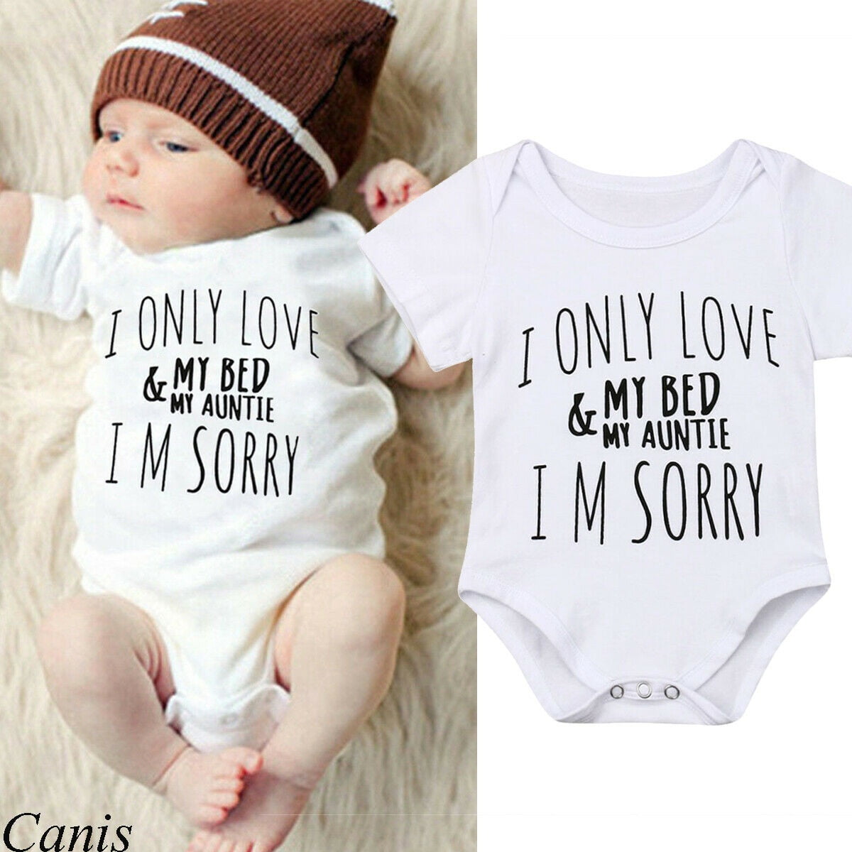 Fortune Newborn Clothes Baby Girl Boy Love My Auntie Romper Bodysuit Sunsuit Outfits Set Other