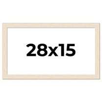 28x15 Frame White Real Wood Picture Frame Width 1.5 inches | Interior Frame Depth 0.5 inches | Barn