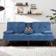 thumbnail image 5 of Futon Couch Sofa Bed Convertible Small Loveseat Sleeper with Cup Holder&Wood Legs&Removable Armrests,Small Spaces,Living Room My Lux Decor Round, 5 of 12