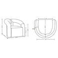 thumbnail image 3 of Manhattan Comfort Darian Solid Wood Frame Accent Chair in Gray, 3 of 7
