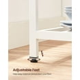 thumbnail image 5 of Kitchen Storage Island 3-Tier Kitchen Shelf Organizer Kitchen Baker’s Rack Coffee Bar with Large Open Shelves & Worktop Oak Color & White, 5 of 9
