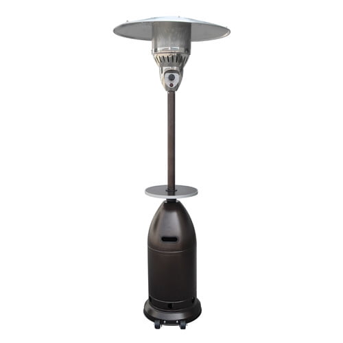 Hiland Tapered Hammered Bronze Patio Heater with Table by AZ Patio Heaters