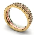 thumbnail image 2 of 1 ct Brilliant Round Cut Simulated Champagne 18K White/Rose/Yellow Gold Stackable Band SZ 4.75, 2 of 6