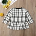 thumbnail image 4 of Bébé Filles 2Pcs Noir Blanc Plaid Manteau Tops Patchwork Tutu Robe Formelle Tenues Blanches 4-5 Ans, 4 of 6
