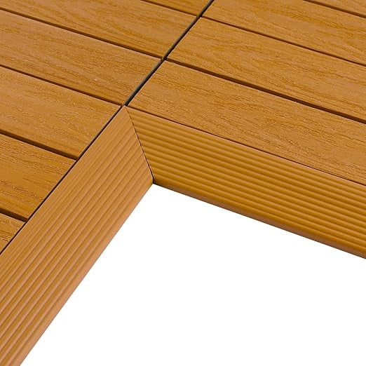 1/6 ft. x 1 ft. Quick Deck Composite Deck Tile Inside Corner Fascia in Floridian Orange (2-Piece/Box)