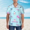 thumbnail image 2 of Lsque Sanrio Pattern Hawaiian Shirt for Men Unisex Summer Beach Casual Short Sleeve Cotton Linen Button Down Shirts-Small, 2 of 6