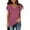 Wine, variant on Petal Sleeve T-Shirts for Women Summer Dressy Casual Crossover Strappy Loose Tops Fashion V-Neck Blouse,Orange,L