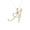 14k Yellow Gold Plated 925 Sterling Silver, variant on Cursive Letter T Initial Pendant Unisex 0.46 Ct Round Moissanite 14k White Gold Plated 925 Sterling Silver (Color D, VVS1)