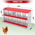 thumbnail image 2 of Twister.CK 10 Compartment Metal Chicken Nesting Box, Rollaway Design for Easy Egg Collection, Red, 2 of 11