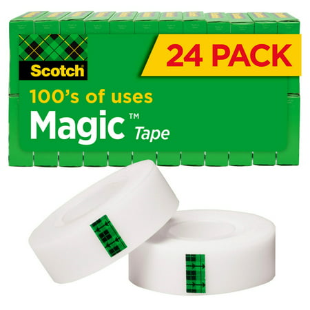 Scotch 810 Magic Tape, 0.75 x 1000 Inch, Matte Clear, pk of 24