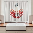 thumbnail image 2 of Ambesonne Guitar Kitchen Curtains, Cool Electric Item, 55"x45", Pearl Multicolor, 2 of 3