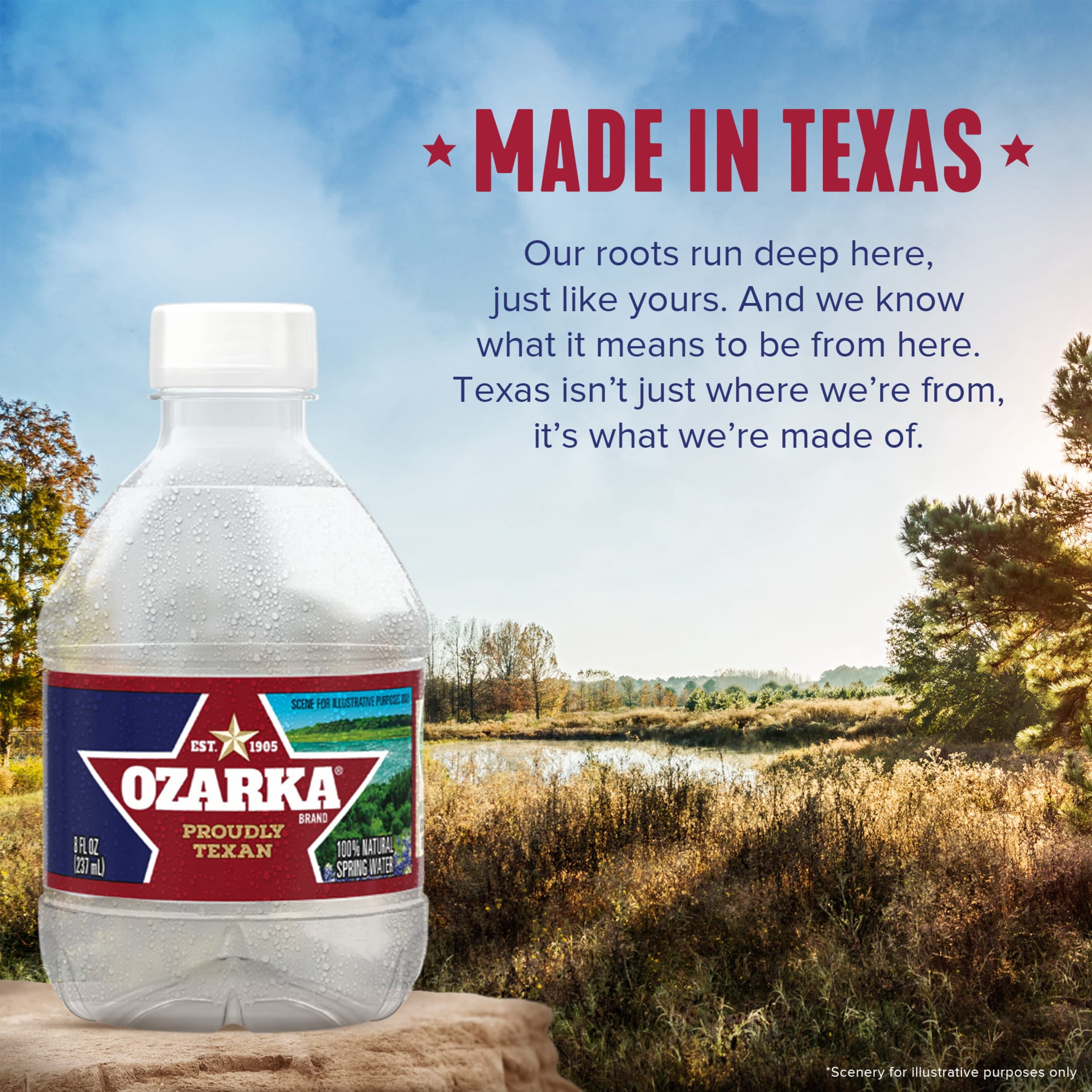 (8 pack) Ozarka Texas Spring Water, 8 fl oz, 12-pack Plastic Bottles