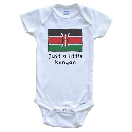 

Just A Little Kenyan Funny Cute Kenya Flag Baby Bodysuit