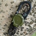 thumbnail image 3 of Retractable Carabiner Keychain Retractable Keychain with Compass Steel Wire Carabiner Badge Reel Holder Clip Key Ring Heavy Duty Outdoor Camping, 3 of 8