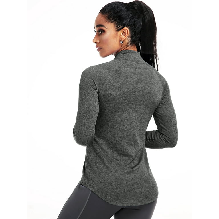 CRZ YOGA Long Sleeve Workout Shirts for Women Loose Fit Pima Cotton Yoga  Tops 