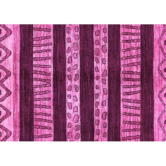 Ahgly Company Indoor Rectangle Abstract Pink Modern Area Rugs, 8' x 10'