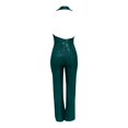 thumbnail image 4 of MSJUHEG Jumpsuits For Women One Piece Jumpsuits For Women New Jumpsuit Sleeveless Halter Neck Sequin Pants Women Womens Jumpsuit Green S, 4 of 4