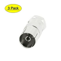 3 Pcs PAL Female to F Male TV RF Antenna CATV FM Coaxial Adapter Connector