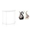 thumbnail image 1 of Mesita de noche de acrílico,Mesa auxiliar de acrílico transparente Mesa auxiliar transparente en capas,Mesa pequeña de acrílico,mesita de noche pequeña,compacta,estatua de cisne,Figuras de, 1 of 8