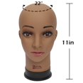 thumbnail image 2 of Cabeza de maniquí BHD BEAUTY para mujer, marrón calvo, 22 pulgadas, para hacer pelucas, 2 of 7