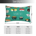 thumbnail image 4 of Kll Cute Sushi Pillow Covers Envelope Closure,Super Soft And Cozy Fuzzy Fleece Pillow Case Cover 14"X20", 4 of 9