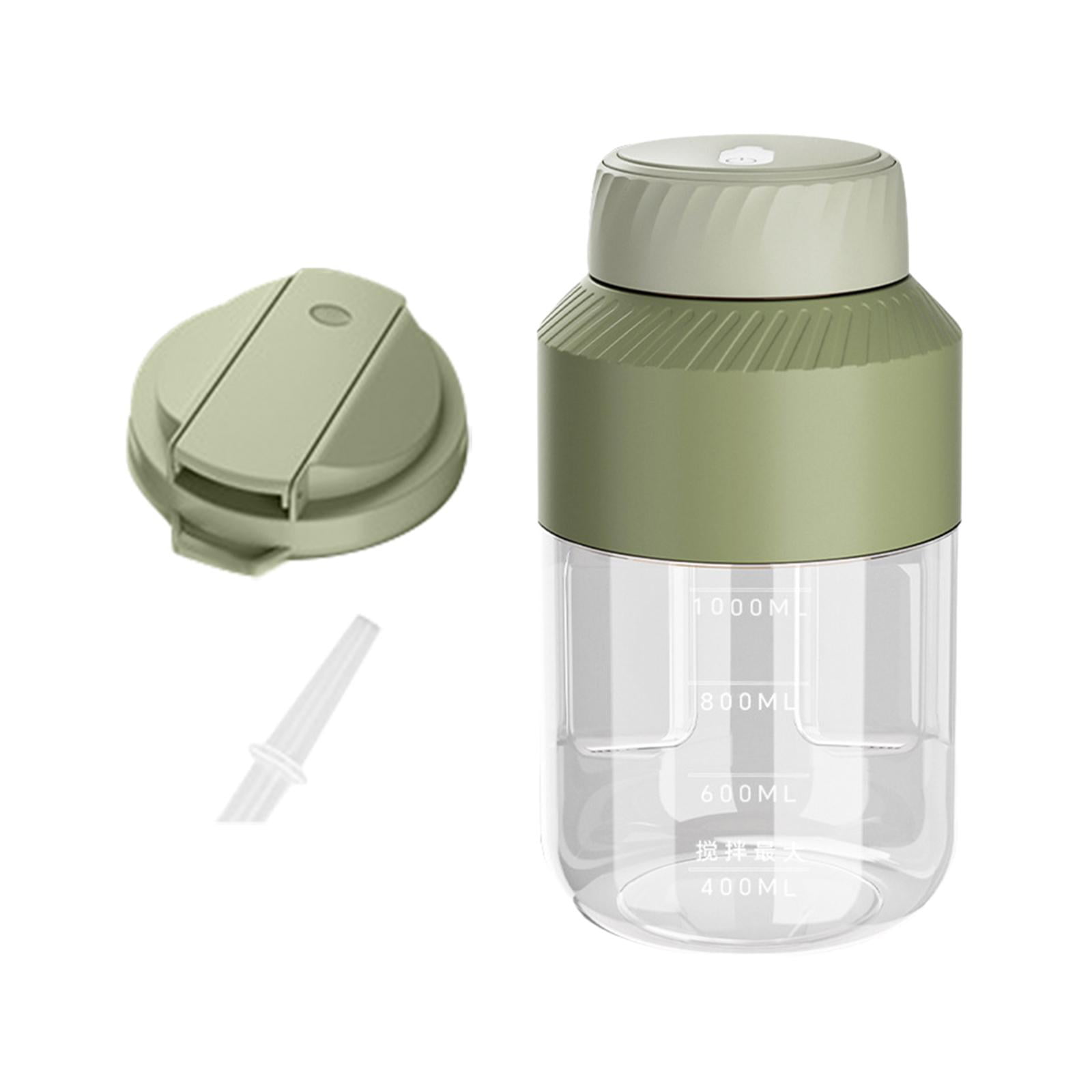 Baoblaze Portable Blender Cup Shakes USB 1000ml Automatic Electric Juicer Cup Juicer for Travel Office Sports Two Lids