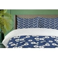 thumbnail image 4 of Ambesonne Floral Duvet Cover Set, Blooming Clove Flowers Art, 2-Calking, Night Blue Cream, 4 of 7