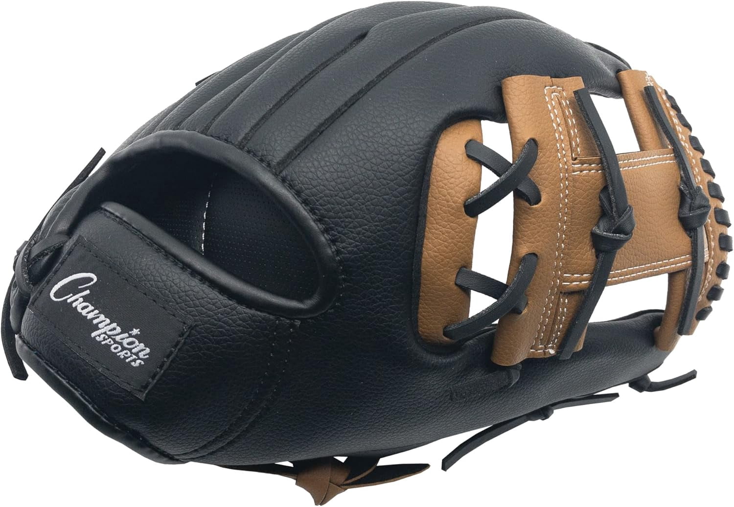 Champion Sports 12" Glove | Synthetic Leather Back and Front | Triple Bar Open Web and Conventional Back Design | Deep Set Pocket | Age: Adult Large-H.S. | Left-Handed Glove