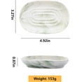 thumbnail image 6 of Handcrafted Ceramic Soap Dish: Decorative Soap Holder with Unique Marble Textures, Bar Soap Holder for Shower, Bathroom, Kitchen, Tubs, Sink, Hotels, Counters (Green), 6 of 8