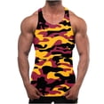 thumbnail image 1 of KIHOUT Nouveau Rabais Camisoles pour Hommes Chandail d'Entraînement de Gym Dos en Y Col Rond Imprimé Graphique Sans Manches Musculaire Mise en Forme Culturisme Débardeur, 1 of 5