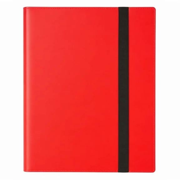9-Pocket Portfolio Binder Red 360 Card Capacity 20 Sheets