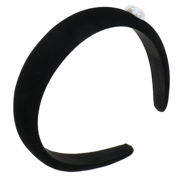 WRITWAA Thick Headbands for Women Black Velvet Padded Headband Daily Use 1Pack