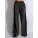 thumbnail image 4 of Pantalones vaqueros de retazos para mujer, pantalón de cintura alta, ajustado, cómodo, informal, pierna ancha, recto, verano, 2024, 4 of 5