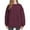 Red, variant on Long Sleeve Shirts for Women Fashionable Casual Solid Pullover Sweatshirt Long Sleeved Sweatshirt Long Sleeve Tops