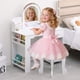 thumbnail image 2 of 2-in-1 para niños vanity mesa y stool set con mirror - makeup escritorio para girls ages 3 - 9 (blanca), 2 of 7