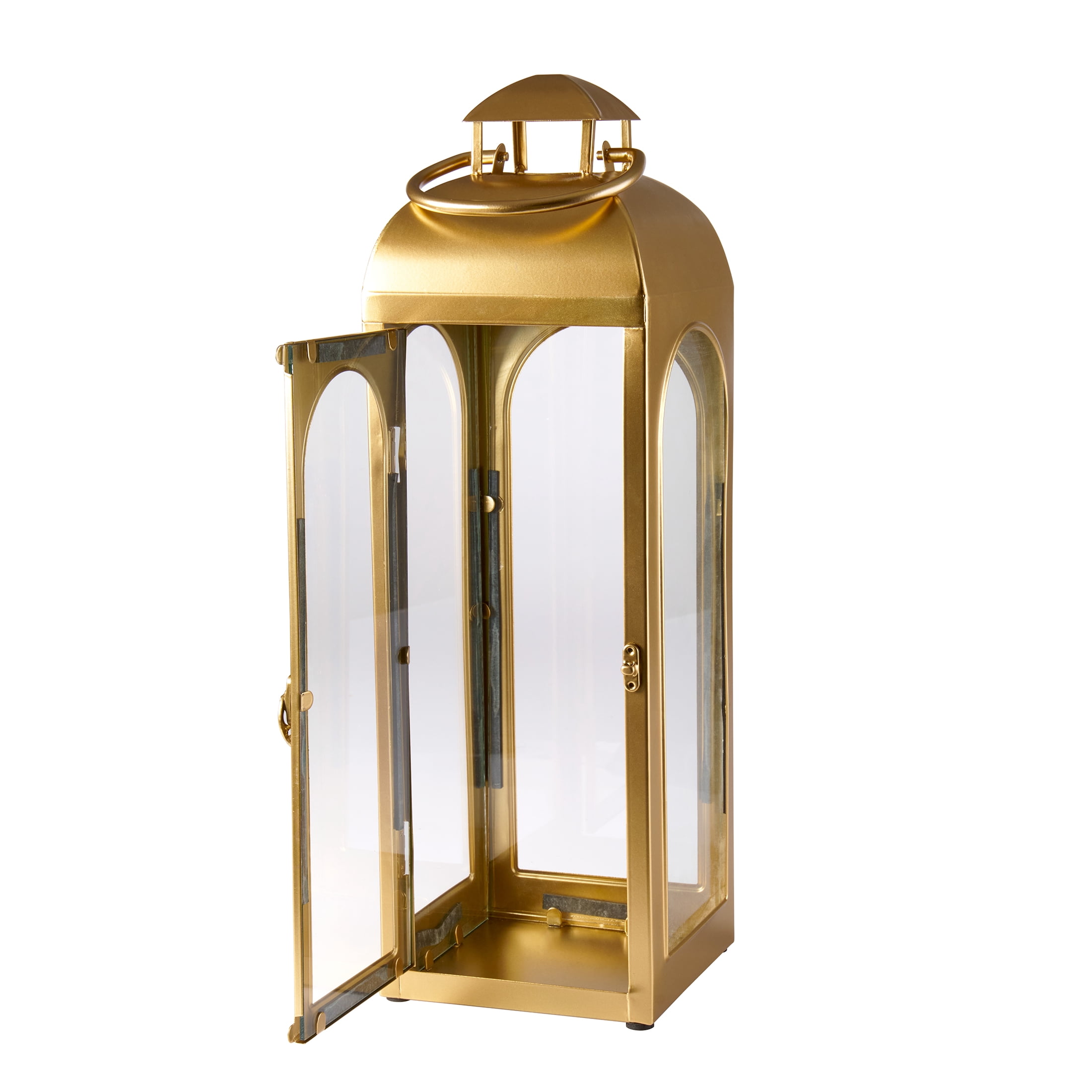 Better Homes & Gardens Gold Candle Holder Lantern, Large